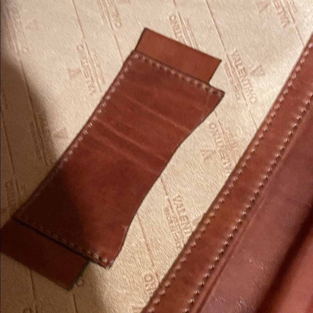 Valentino Rich Tan Leather Briefcase - Picture 7 of 12